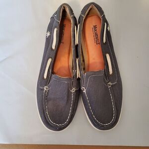 Margaritaville Boat Shoes Tahiti Navy Memory Foam  Canvas Women's US Size 9